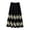 Black, variant on comerut Women Fall Winter Skirt High Waist Elastic Waist Color Matching Knitted A-line Big Swing Warm Soft Thick Commute Midi Skirt