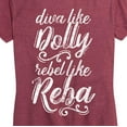 thumbnail image 3 of Country Casuals - Diva Like Dolly Rebel Like Reba - Women's Short Sleeve Graphic T-Shirt, 3 of 6