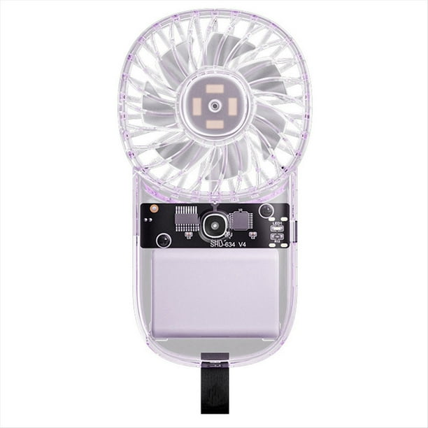 Mini Ventilador Portátil de Bolsillo con Velocidad Ajustable, 1200 MAh, para Exteriores, Viajes, Camping, Color Verde.