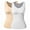 2 Packs:White+Beige, variant on Women's Shapewear Camisole with Built-in Bra - Tummy Control Compression Tank Tops