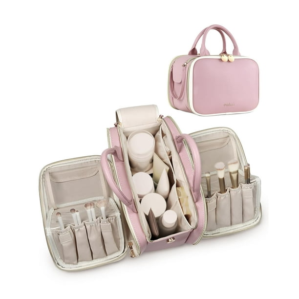 Bolsa de maquillaje Prite impermeable para viajes y cosméticos, color rosa