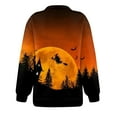 Womens Halloween Costumes Pumpkin Bats Print Y2K Oversized Pullover