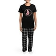 thumbnail image 4 of CafePress - Best Godmother Gift Women's Dark Pajamas - Women's Short Sleeve Print T-Shirt and Pants Dark Cotton Pajama Set, 4 of 7