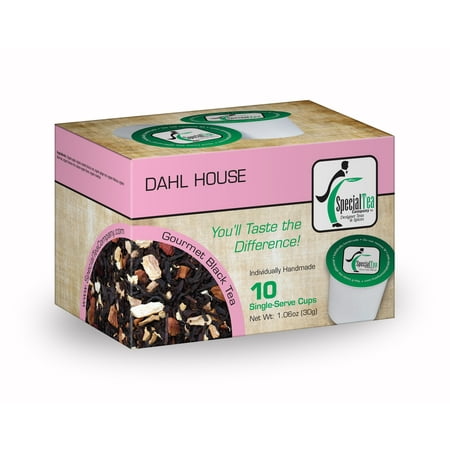 Special Tea Dahl House Organic Black Tea, Ginger & Peach, 10 ct Single Serve Cups