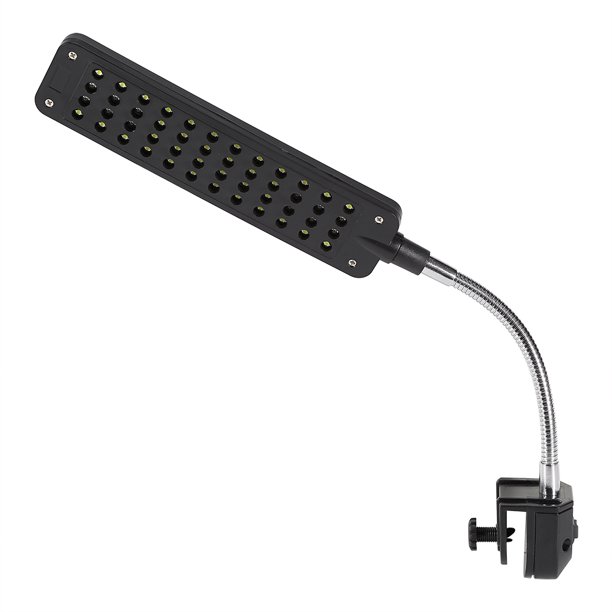 Luz con clip para tanque de peces con temporizador en línea, luz LED para acuario, con brazo suave, 48 LED, luz de acuario, brazo flexible, clip en planta, tanque de pecera, luz para plantas de agua d EOTVIA NO