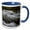 Blue/White, variant on 3drose, Powerful White Water Rapids Cascade Along the Thunderhead Prong., 15oz Mug