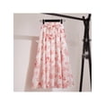 thumbnail image 3 of Women's Summer Bohemian Floral Printed Casual Knot High Waist Beach Maxi Dress Chiffon Skirt, 3 of 8