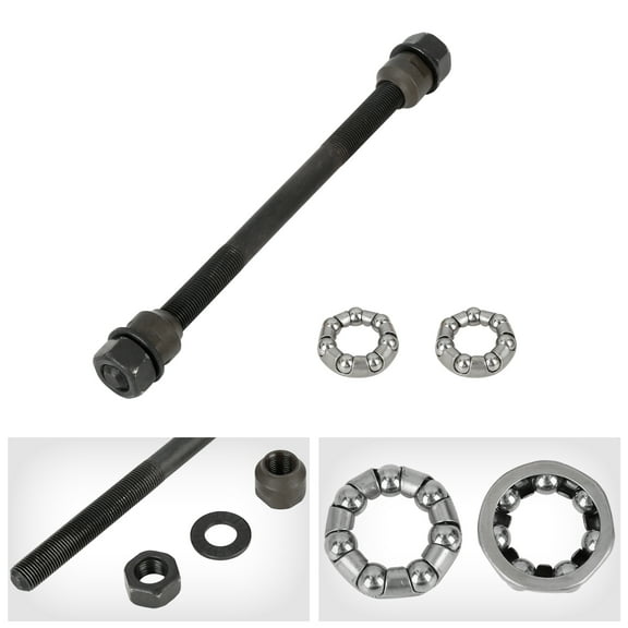 Unique Bargains 1 Set 9.5mm Bicycle Rear Solid Axle with 6mm Ball Bearings for Road Bike