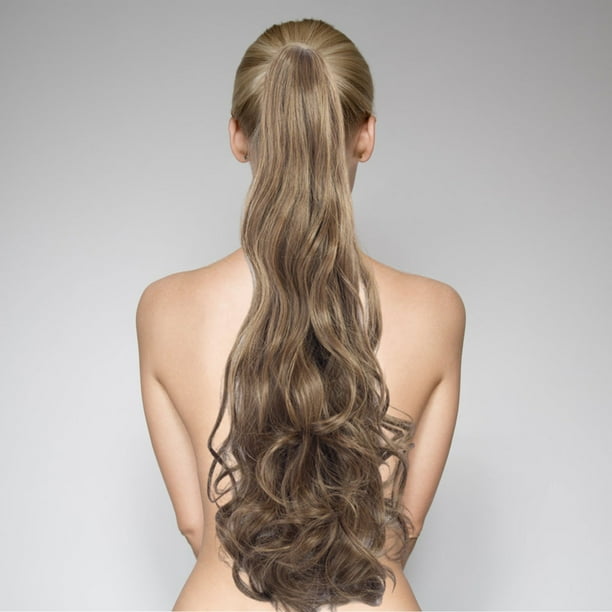 Fiudx Peluca de Cola de Caballo, Extensión de Cabello con Agarre, Peluca con Clip Ligera y Cómoda, Elegante Cola de Caballo Rizada, para Uso Diario En Fiestas, Tendencia de Moda Femenina, Diseño Fáci