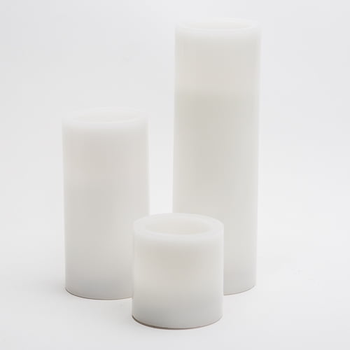 Richland Flameless LED Pillar Candles 3" White Set of 18