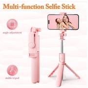 Selfie Stick Tripod for Phone, Bluetooth Remote, Extendable 25.6 Inch, Portable Phone Tripod Stand, Adjustable Smartphone Holder for Travel Video Recording Live Streaming