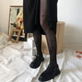 thumbnail image 4 of Women GothSe--Fishnet Bowknot Pantyhose Harajuku Lolita Floral for Butterfly Jacquard Pattern Sheer Mesh Tights Stocki, 4 of 8