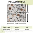 thumbnail image 2 of Pioneer Flower Floral Print Pattern Square Fitted Tablecloth with Elastic Edge,Square Table Cover,Washable Elastic Table Cover for Home Kitchen Party Decor 34"x34", 2 of 6