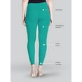 thumbnail image 2 of Stylesindia Women Leggings Breathable Women Wear Versatile Tights for Women Elastic Waistband Comfort Lady Leggings (Cotton, Aquamerine), 2 of 4