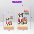 thumbnail image 5 of Santa is Coming Border Collie Merry Christmas Xmas Noel Truck Tree Acrylic Plaque Sign Ashwood Base Borders Dog Lovers Gifts Idea Home Desk Decor - 02023, 5 of 5