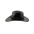 thumbnail image 2 of Unique Bargains Unisex Faux Leather Adjustable Neck Strap Western Style Sunhat Cowboy Hat Black, 2 of 4