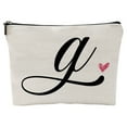 thumbnail image 2 of BCZHQQ G Initial Monogram Personalized Travel Makeup Bag,Cosmetic Bag Gifts with Zipper Waterproof(Makeup bag-Letter C),Summer Clearance, 2 of 5