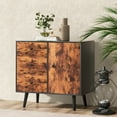 thumbnail image 2 of Costway Armoire de Rangement Rustique Mi-Siècle Étagère en Bois Polyvalente avec 3 Tiroirs, 2 of 10