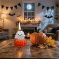 thumbnail image 7 of Twfbrm Halloween Pumpkin Candles, Halloween Decorations Paraffin Wax Pumpkin Ghost Scented Candles, Smokeless Tea Lights Candles Spooky Burning Candle Gothic Decorative Candles for Party Wedding, 7 of 7