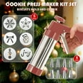 thumbnail image 6 of Cookie Press Gun Kit - 1 Pc Tube with 6 Discs and 8 Icing Tips, Cookie Press for Baking, Spritz Cookie Press, Thicken Cookies Press Gun Kit Suitable for DIY Cookies, 8.66 Inch,Brown, 6 of 9