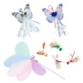 thumbnail image 1 of Cat Wand Refills Cute 4PCS Soft Kitten Teaser Replacement Bell Pet Toys for Cat, 1 of 10