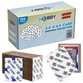 Hobby Armor 100 Pack Plastic Trading Card Shipping Protectors - 3.5"x4.5", Rounded Corners, Multi-Color