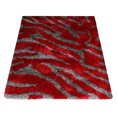 thumbnail image 3 of Rugsotic Carpets Hand Tufted Shag Polyester Eco-Friendly Area Rugs - 6'x9', Rectangle, Red Beige, Plain Solid Design, High Pile Handmade Anti Skid Rugs for Living Room, Bed Room K00078, 3 of 5