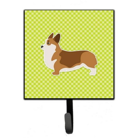 

Corgi Checkerboard Green Leash or Key Holder