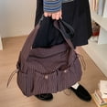 thumbnail image 4 of gcong Stylish Plaid Shoulder Bag Large Capacity Textured Crossbody Purse For Autumn Winter Daily Fashion Tote, 4 of 4