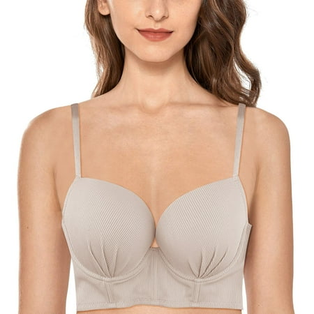 

Vedolay Sport Bras For Women Women s Underarm Smoothing with Seamless Stretch Wireless Lightly Lined Comfort Bra Beige 75