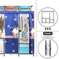 thumbnail image 6 of Tohu Commercial-Grade Foldable Closet Wardrobe, 1984.1Lbs Steel Frame with Dust-Proof Fabric Cover, Portable Storage for Suits & Accessories, 6 of 9