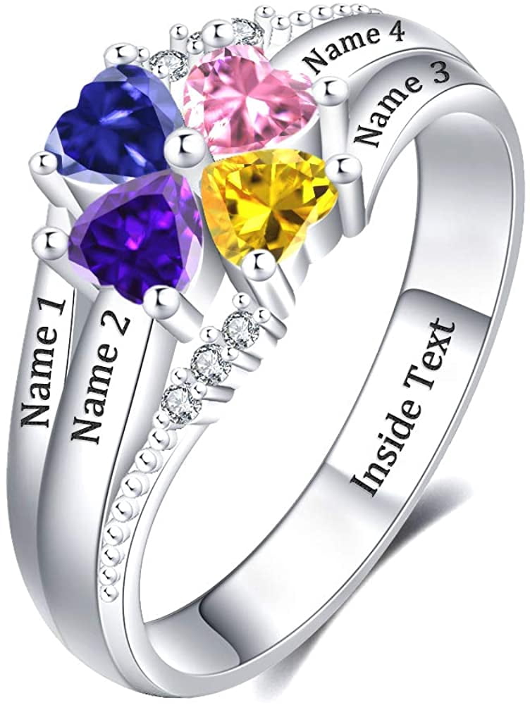 HSD Personalized Family Ring with 4 