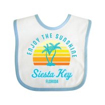 Inktastic Summer Enjoy the Sunshine Siesta Key Florida in Blue Boys or Girls Baby Bib