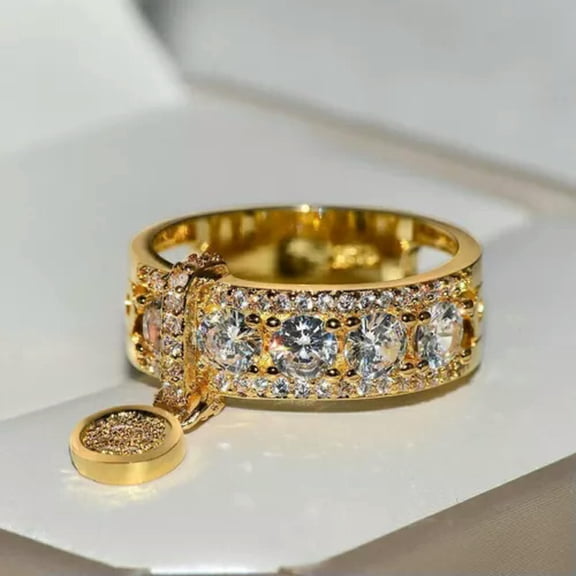 HOOUN Gorgeous Women 925 Silver Filled Wedding Band Ring Oval Cut Cubic Zircon Sz 6-10-#3-10