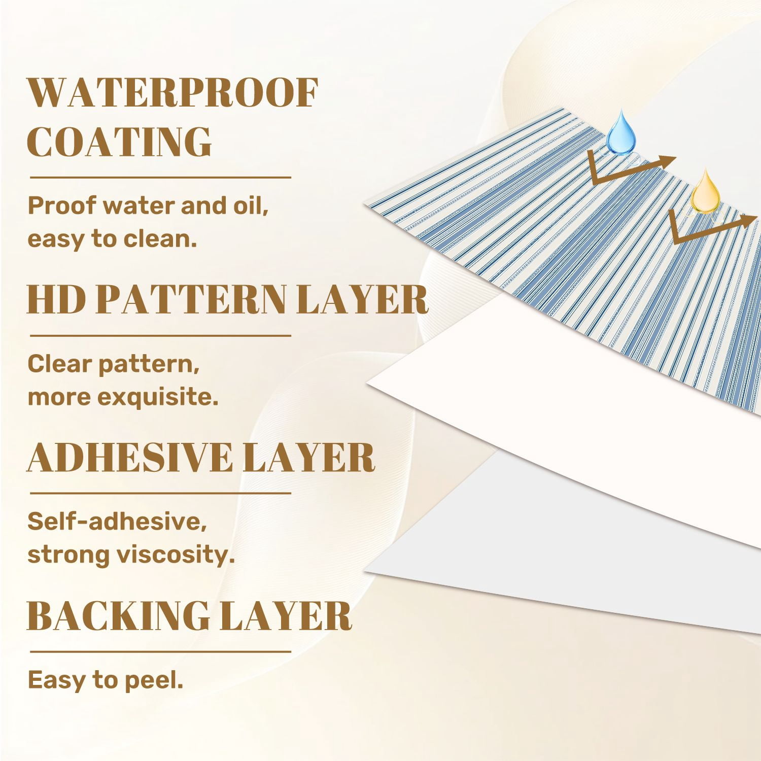 Peel and Stick Wallpaper Blue White Vertical Striped Minimalist Classic Wall Mural 23.6in x 9.8ft Self Adhesive Removable Wall Paper Renter Friendly Wallpaper for Bedroom Studio Lake House