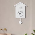 thumbnail image 1 of Cuckoo Wall Clock, Modern Wall Pendulum Quartz Clock, Hourly Chime Cuckoo Bird Voices Call Night Mode Clock For Living Room, 1 of 9