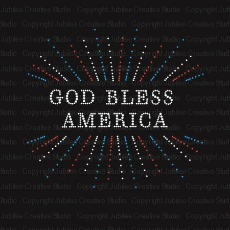 God Bless America Rhinestone Transfer