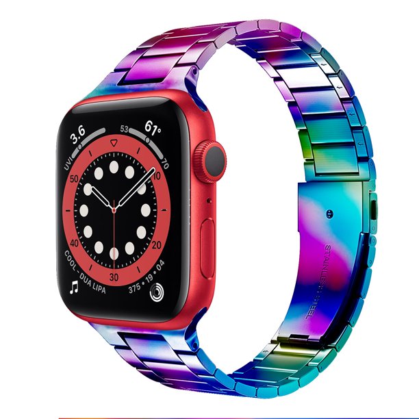 Correa de acero inoxidable para Apple Watch 7 8 Band 45mm 41mm Link Bracelet IWatch Ultra 49mm 6 SE 5 4 44mm 40mm 42mm Accesorios Tan Jianjun unisex