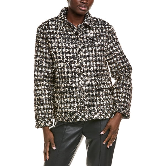 Endless Rose womens  Sequins Check Jacket, s, Black