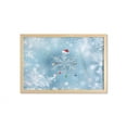 thumbnail image 1 of Christmas Wall Art with Frame, Branch of a Fir Tree and Blue Ball with Exposure Snowflake Motifs View Print, Printed Fabric Poster for Bathroom Living Room, 35" x 23", Brown Green, by Ambesonne, 1 of 2