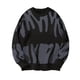 thumbnail image 1 of Ceisia Men's Abstract Jacquard Crew Neck Sweater for Retro Streetwear & Casual Wear Black L Gifts, 1 of 2