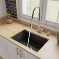thumbnail image 5 of Black Matte 27" x 18" Fireclay Undermount / Drop In Firelcay Kitchen Sink, 5 of 11