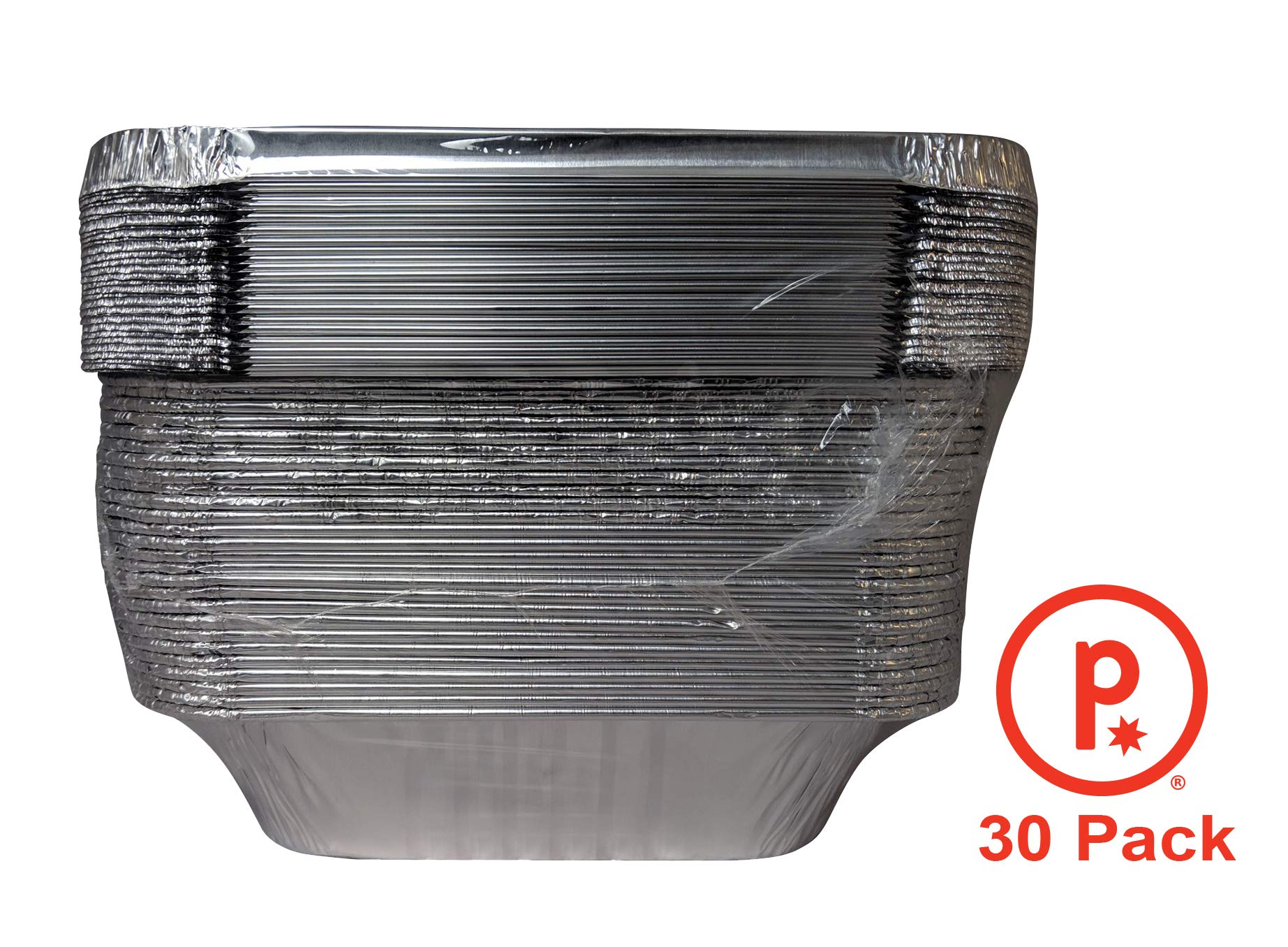 pinkada Aluminum Foil 30 Piece Half Size Deep Pan Disposable Steam