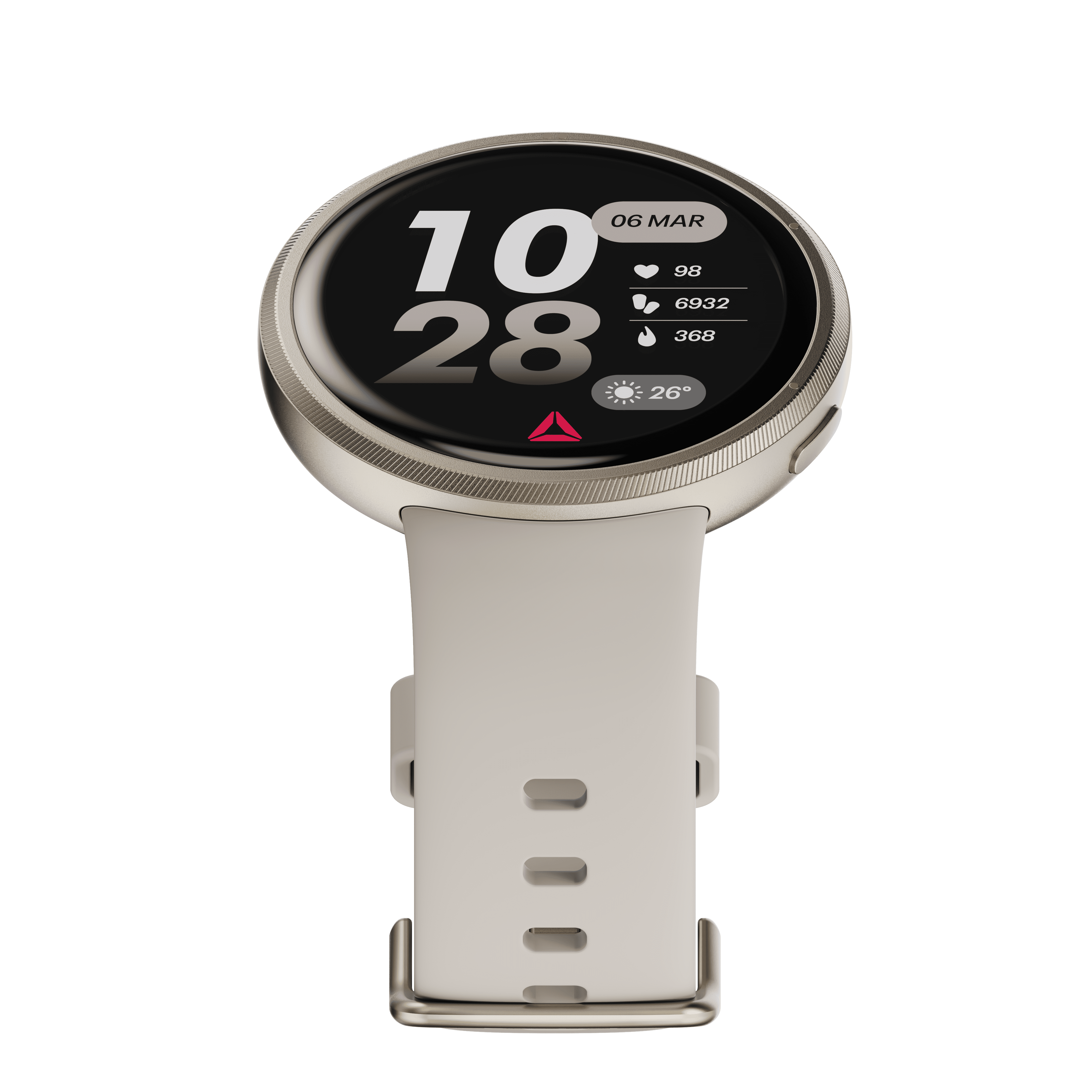 Reebok Rush Fitness Tracker Smartwatch for Men & Women, AGPS, Heart Rate & SpO2 Monitor, 1.39” LCD Display, 80+ Sports Modes, 10-Day Battery, IP68 Water Resistant, Android & iOS, Victory Gold