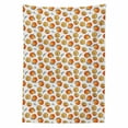 thumbnail image 2 of Tangerine Tablecloth, Pattern of Halved and Whole Oranges and Sketch Lines, Rectangle Satin Table Cover Accent for Dining Room and Kitchen, 60" X 90", Grey Dark Orange, by Ambesonne, 2 of 2