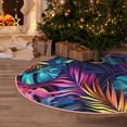 thumbnail image 5 of Balery Colorful Tropical Leaves Printed Christmas Tree Skirt , Merry Christmas Party Christmas Tree Decoration,Adjustable Tree Skirt-36", 5 of 6