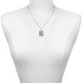thumbnail image 2 of Delight Jewelry Silver-tone Pebble Border Initial - K - Silvertone Class of 2026 Delicate Bar Necklace, 18.75", 2 of 4