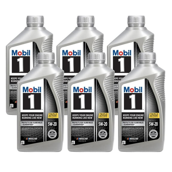 Mobil 1 103008 Advanced Full Synthetic Motor Oil, 5W-20, 6 Quarts