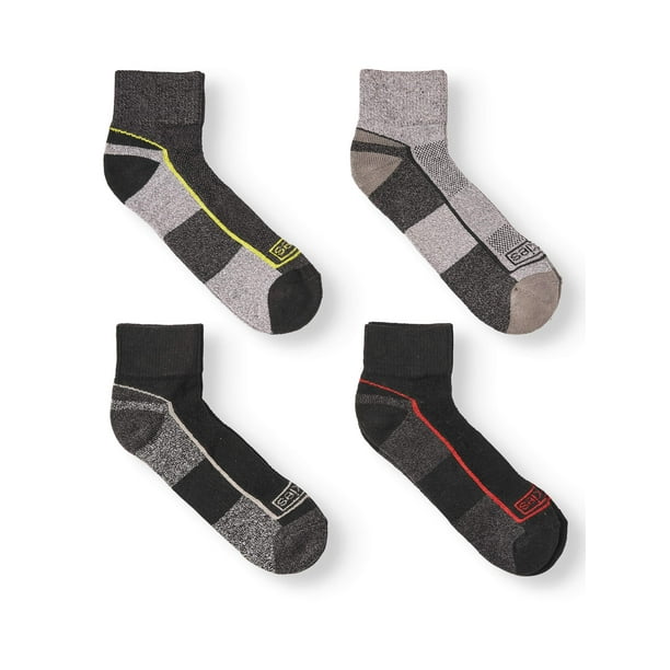 Genuine Dickies Men's Regenerated Cotton Blend Ankle Crew Socks, 4Pack