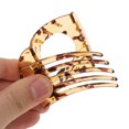 thumbnail image 5 of Unique Bargains 1 Pc Cute Heart-Shaped Hollow Hair Clips Hairdo Clip Light Brown, 5 of 5